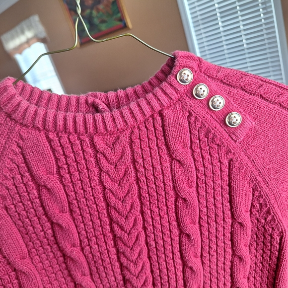 Gymboree Raspberry Cable Knit Sweater - Picture 4 of 5